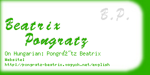 beatrix pongratz business card